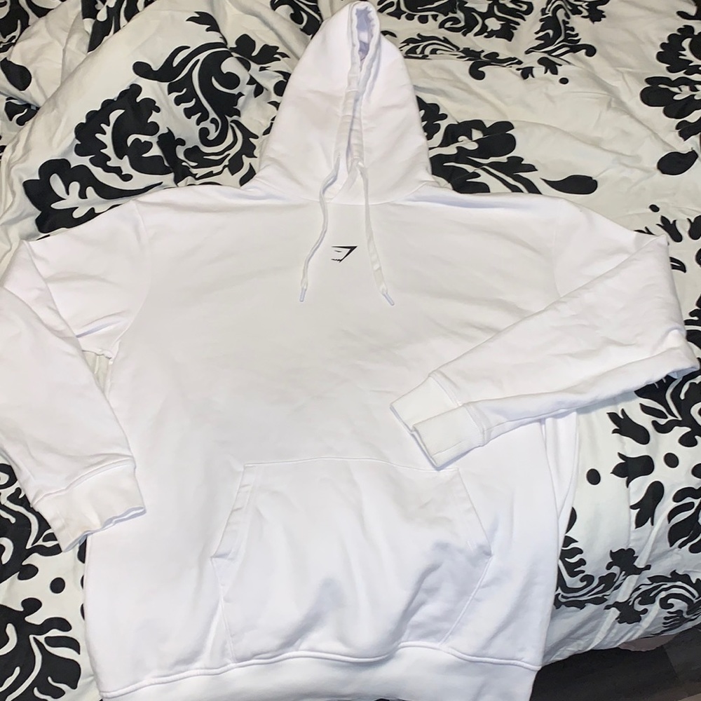 White Gymshark Training Oversized Hoodie